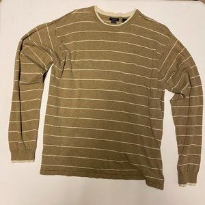 Van Heusen | Sweater | Lg | Green/light Brown | Striped | Like New